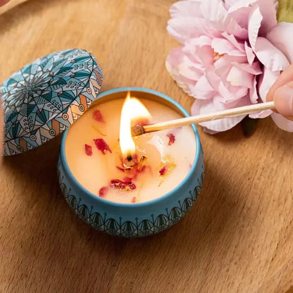 Islamic Arabian Scented Candle – Jasmine &amp; Rose Aromatherapy Jar