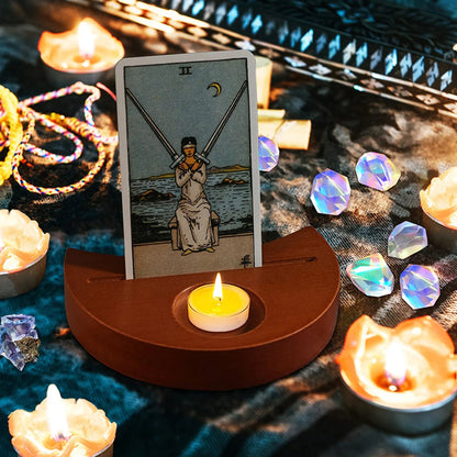 Wooden Tarot Card Display Stand