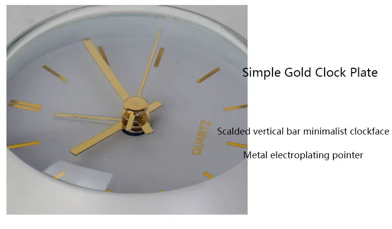 1pc minimalist metal quartz alarm clock, desktop silent clock, macaron color scheme more suitable for home and office decoration
