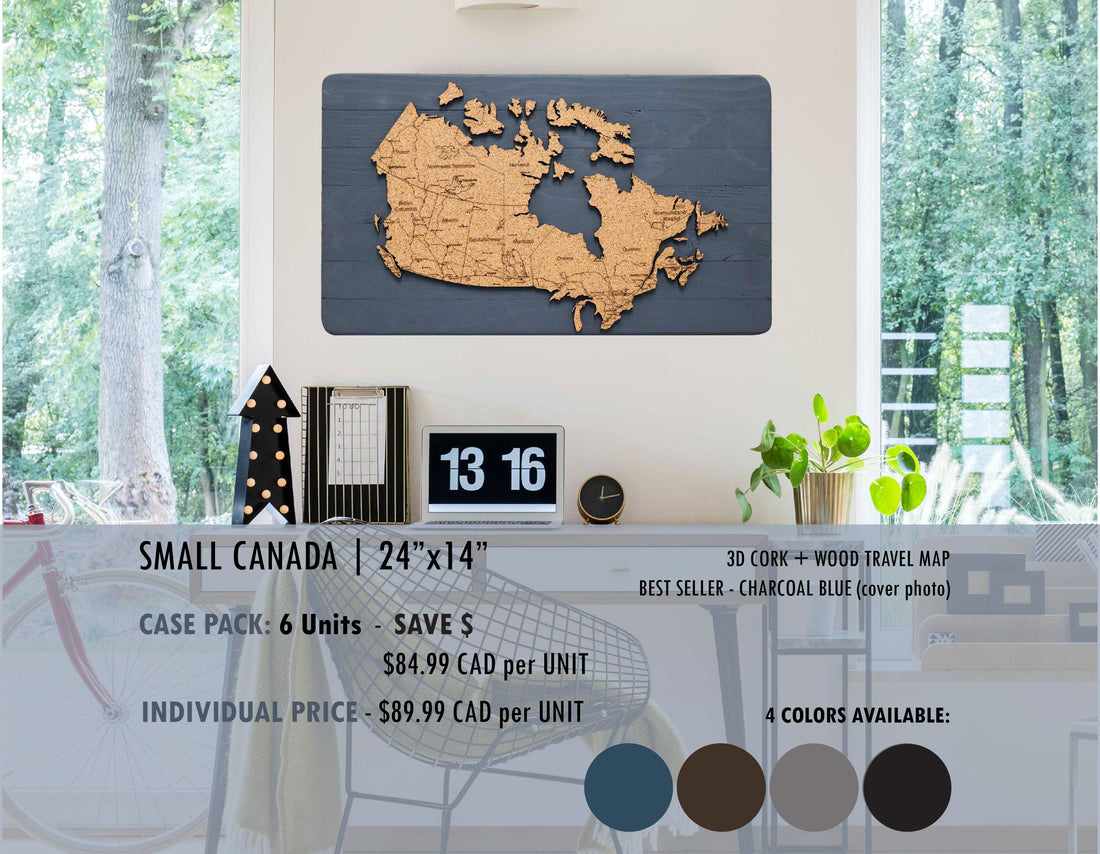 Canada Travel Map | 24 x 14