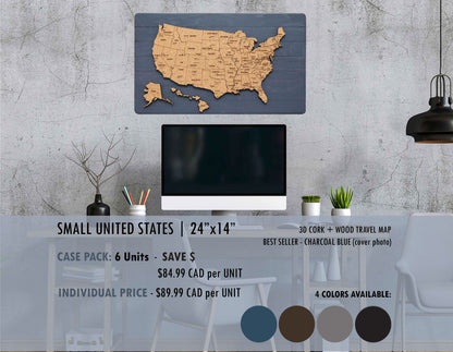 United States Travel Map | 24 x 14