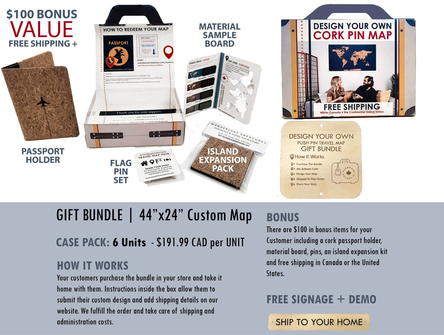 Gift Bundle | Large Map | Direct Shipping To Customer