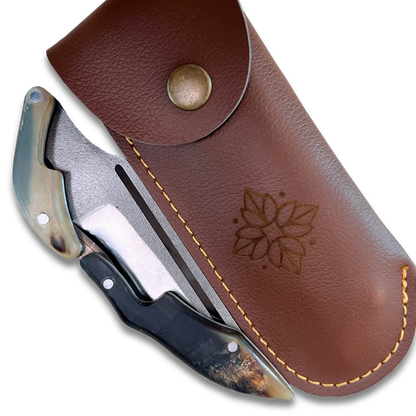 Ginza Steel - X Fold N690 Blade Folding Knife with Ram Horn handle