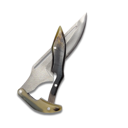 Ginza Steel - X Fold N690 Blade Folding Knife with Ram Horn handle