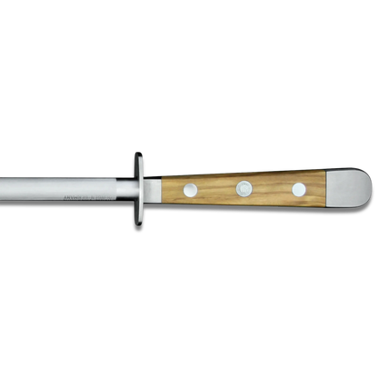 ALPHA OLIVE | Sharpening Steel 10&quot; | Forged Steel / Olive Wood handle