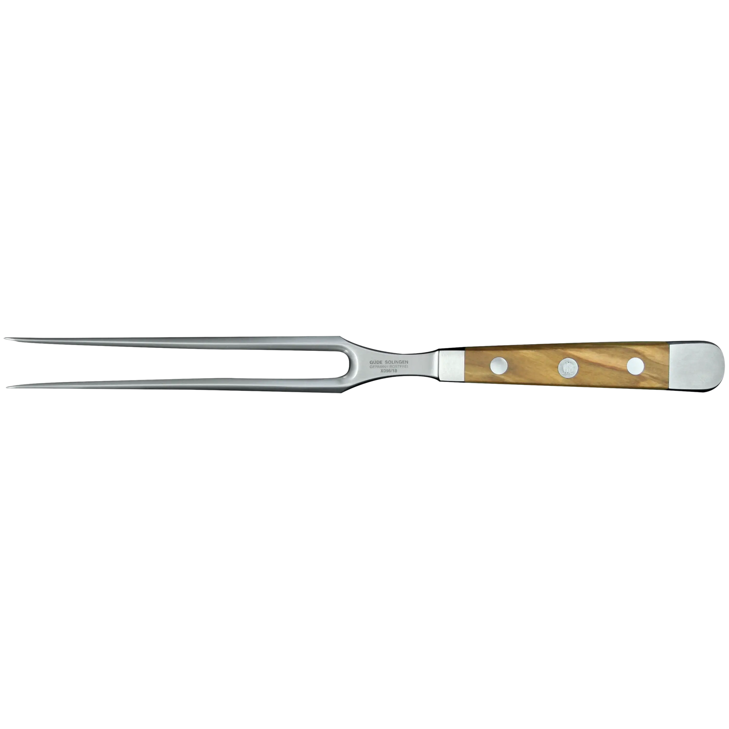 ALPHA OLIVE | Meat Fork 7&quot;  | Forged Steel / Olive wood handle