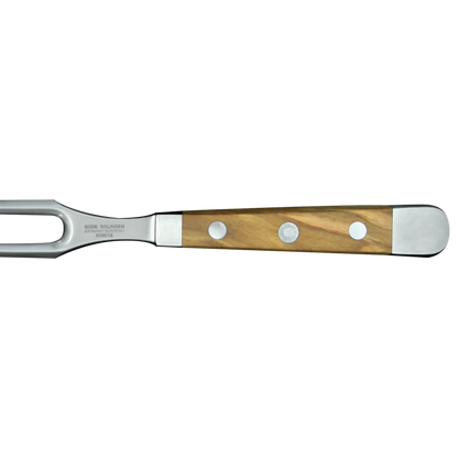 ALPHA OLIVE | Meat Fork 7&quot;  | Forged Steel / Olive wood handle