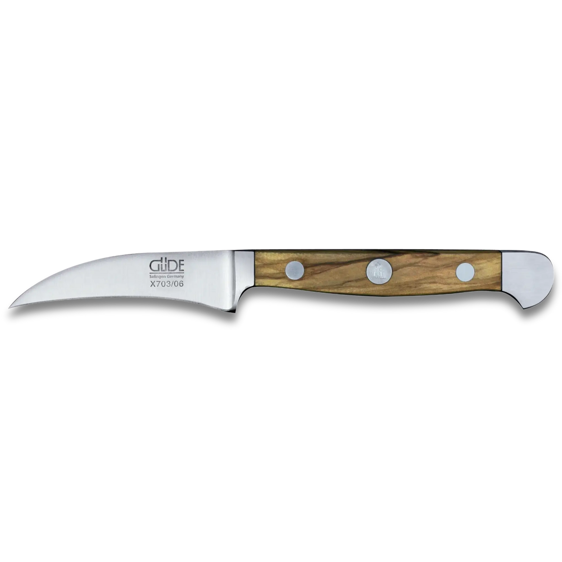 ALPHA OLIVE | Pairing Knife 2.36&quot; | Forged Steel / Olive wood handle