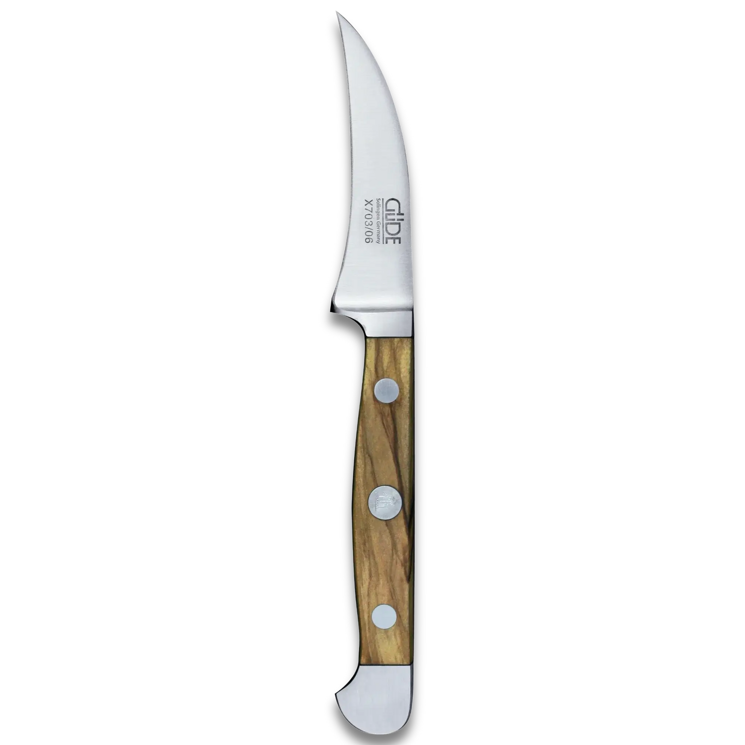 ALPHA OLIVE | Pairing Knife 2.36&quot; | Forged Steel / Olive wood handle