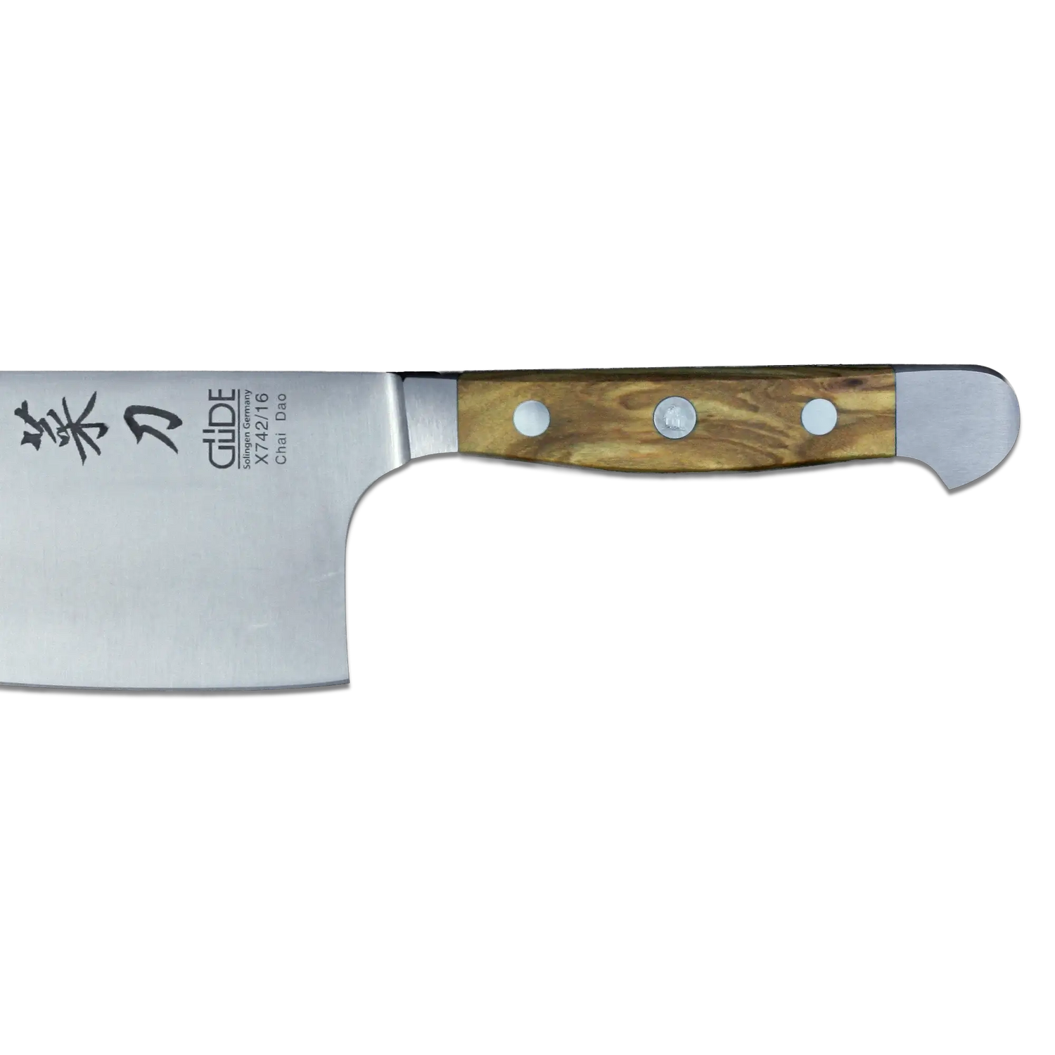 ALPHA OLIVE | Chai Dao Chinese Chef Knife 6 1/2&quot; Blade | Forged Steel/Olive Wood Handle