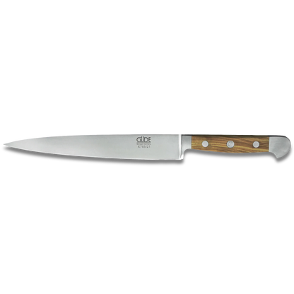 ALPHA OLIVE | Slicing / HAM Knife 8&quot; | Forged Steel / Olive wood handle