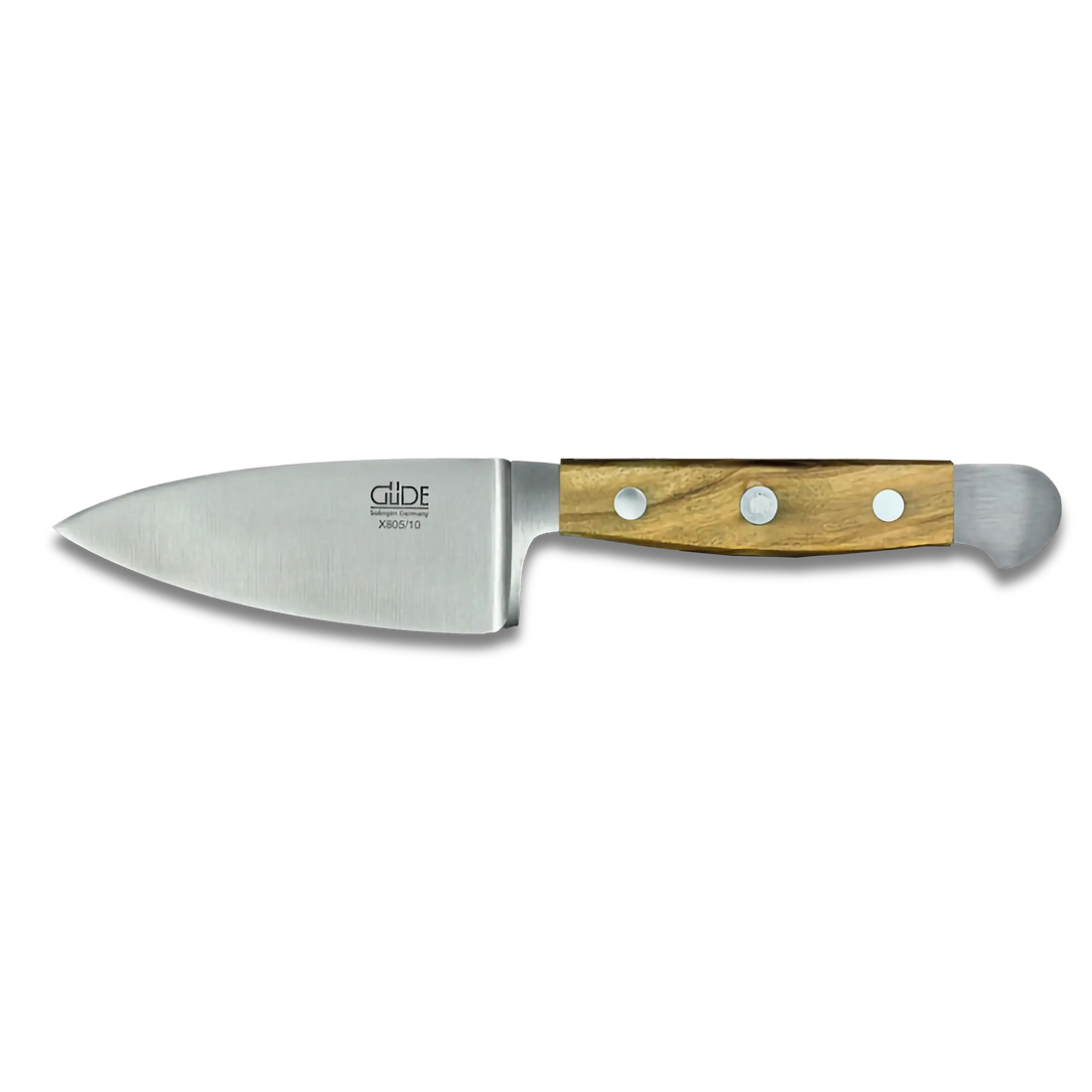 ALPHA OLIVE | Hard Cheese Knife 4" Blade | Forged Steel / Olive wood handle