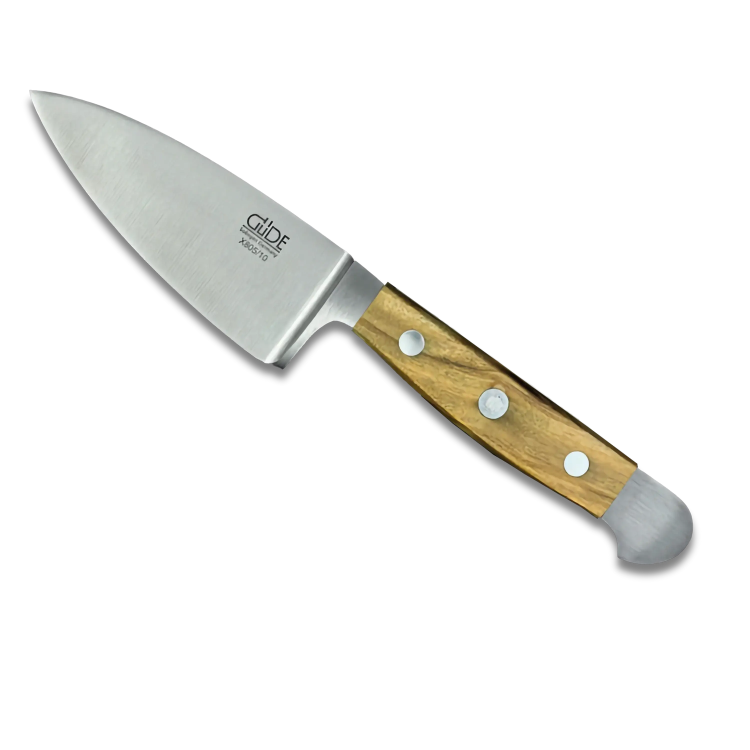 ALPHA OLIVE |  Hard Cheese Knife 4&quot; Blade | Forged Steel / Olive wood handle