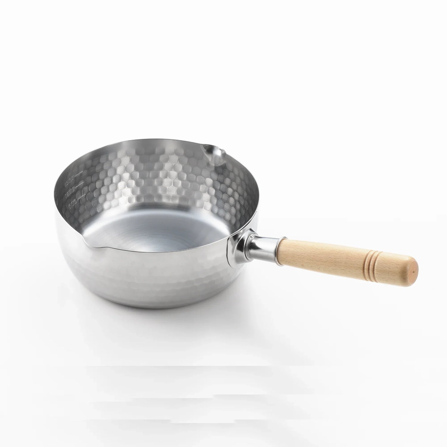 Yoshikawa Yukihira Saucepan 20 cm Stainless Steel  | 2.1 L with Wooden Handle