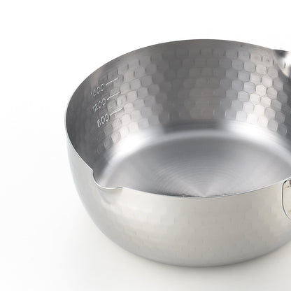 Yoshikawa Yukihira Saucepan 20 cm Stainless Steel  | 2.1 L with Wooden Handle