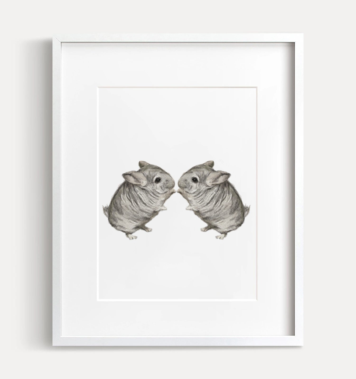 Chinchilla Twins Art Print