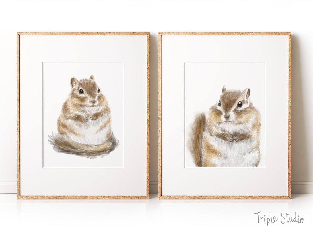 Chipmunk Print Set