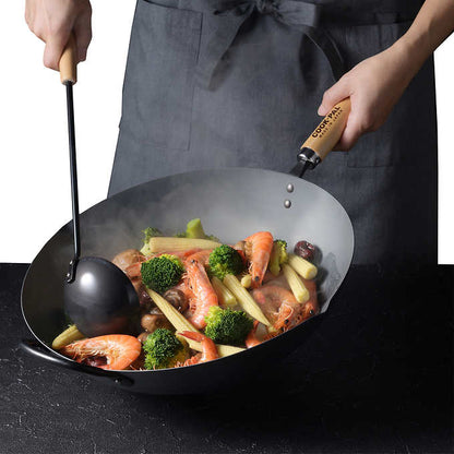 Yoshikawa Japan |  Carbon Steel Wok 36cm - Made in Japan