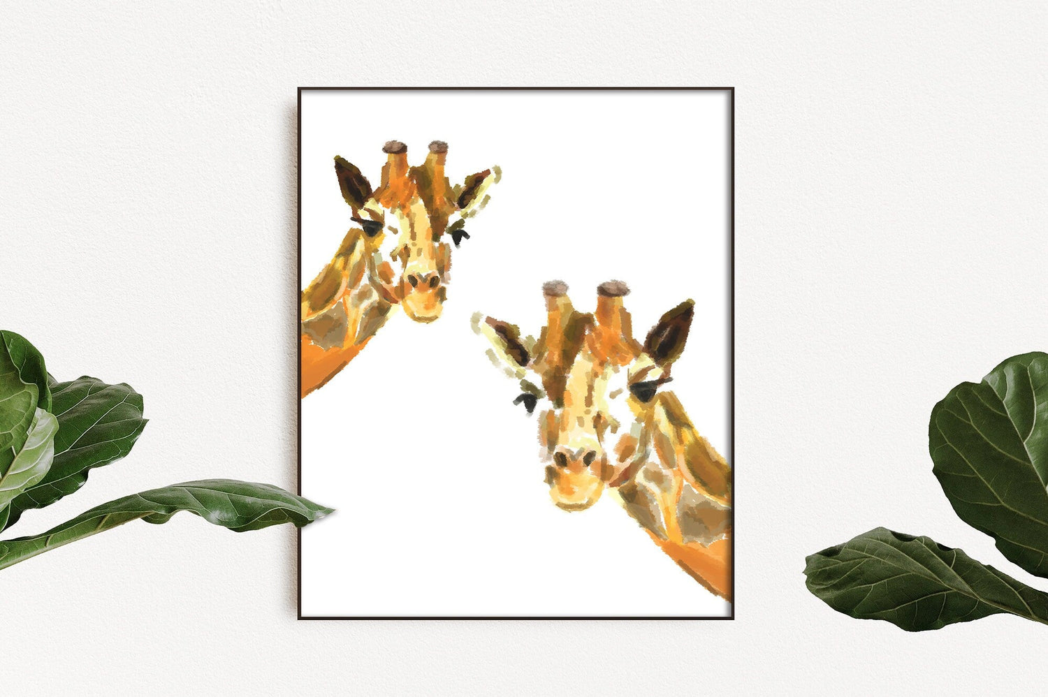 Giraffe Art Print- Safari Wall Decor