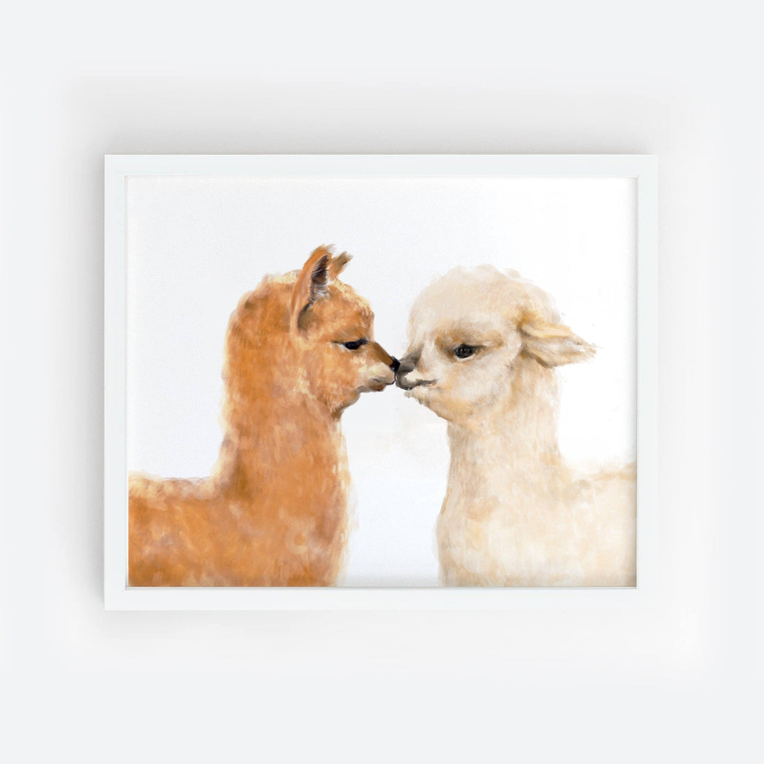 Alpaca Kiss Wall Art: Hugs and Kisses