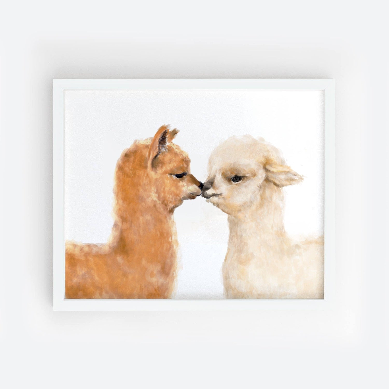 Alpaca Kiss Wall Art: Hugs and Kisses