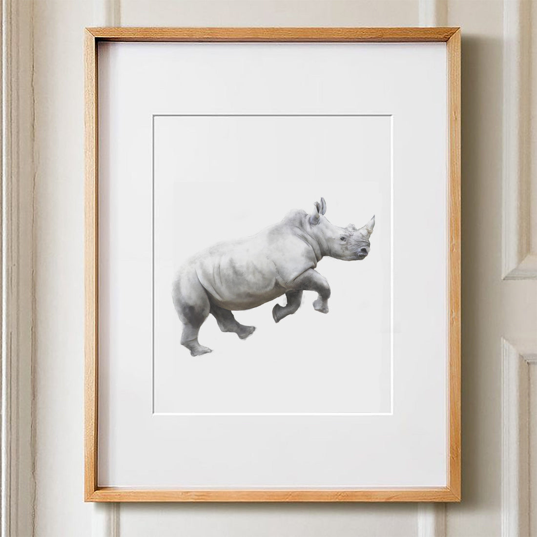 Rhino Art Print
