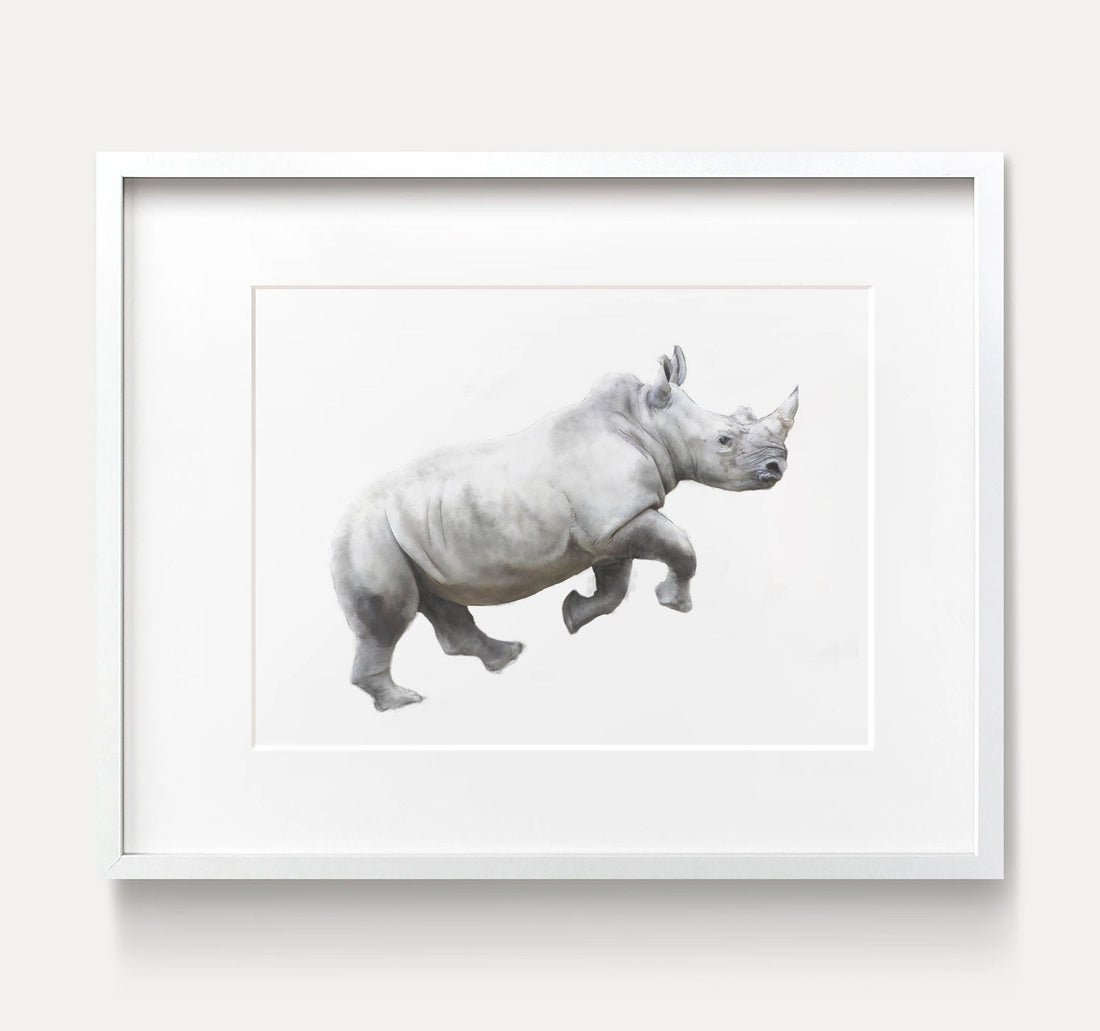 Rhino Art Print