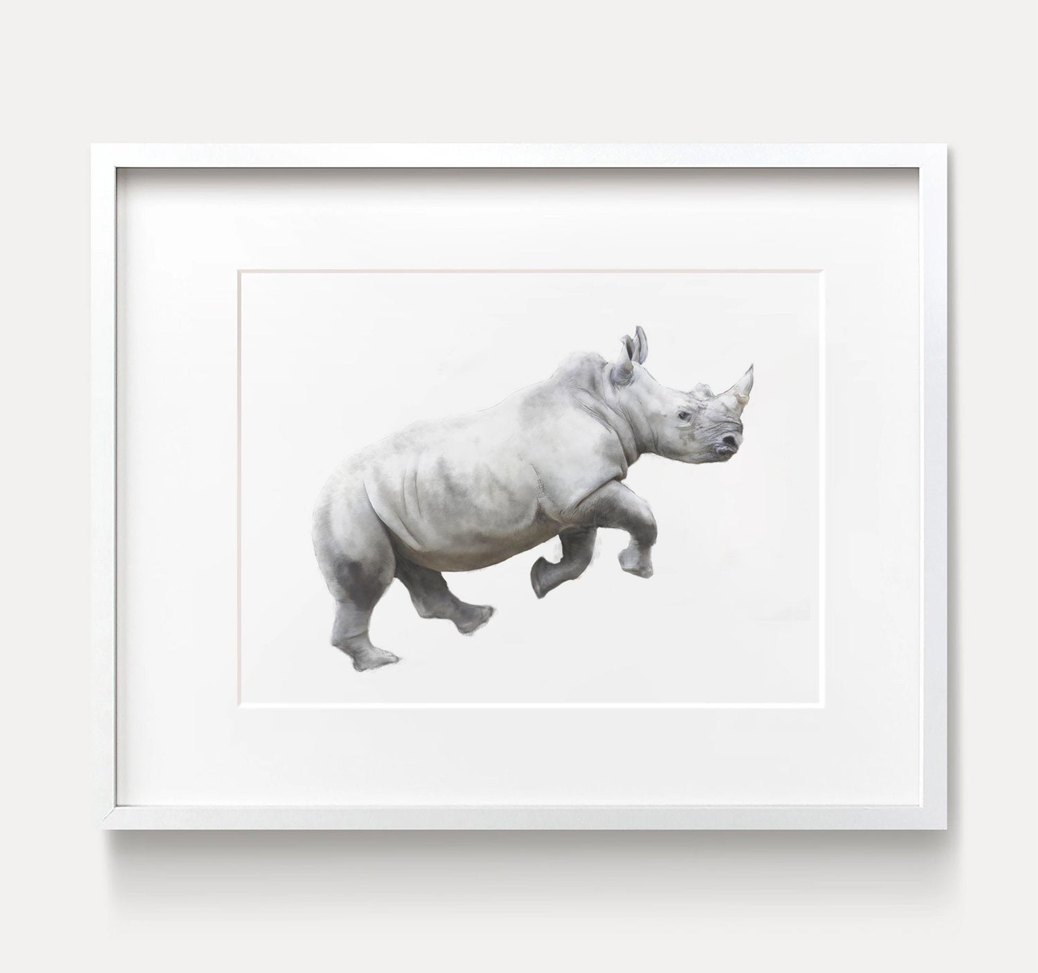 Rhino Art Print