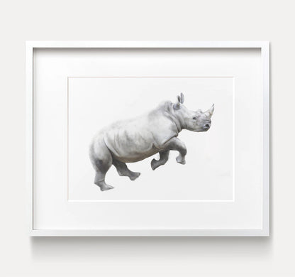 Rhino Art Print
