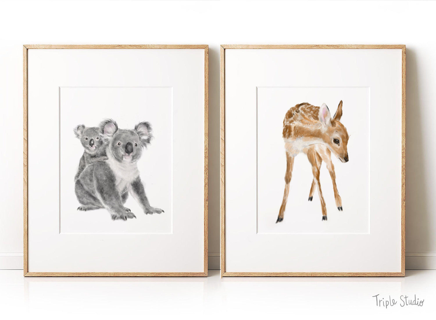 Baby Koala Joey and Mom Wall Art