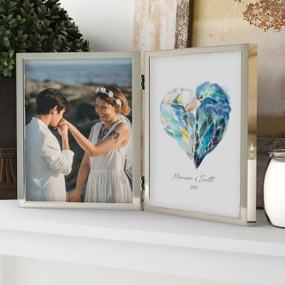 Personalized Unique Wedding Gift: Lovebird Painting for Couples