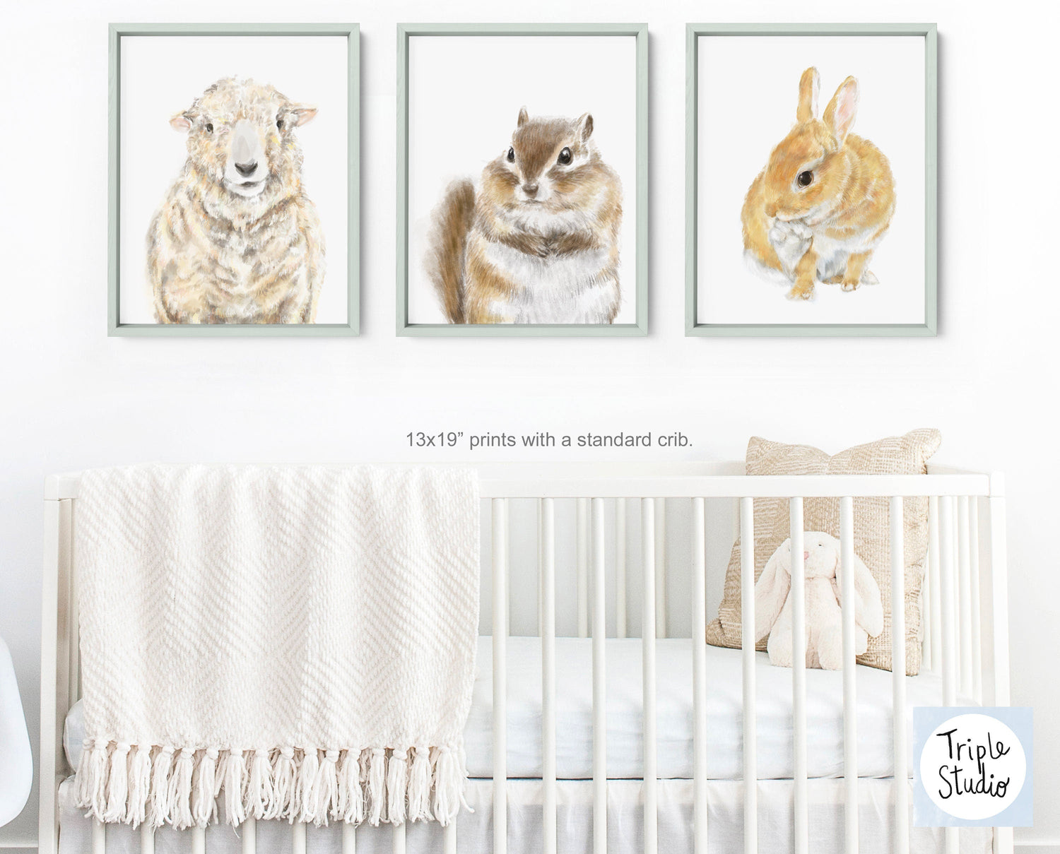 Farmhouse Sheep Art Print -