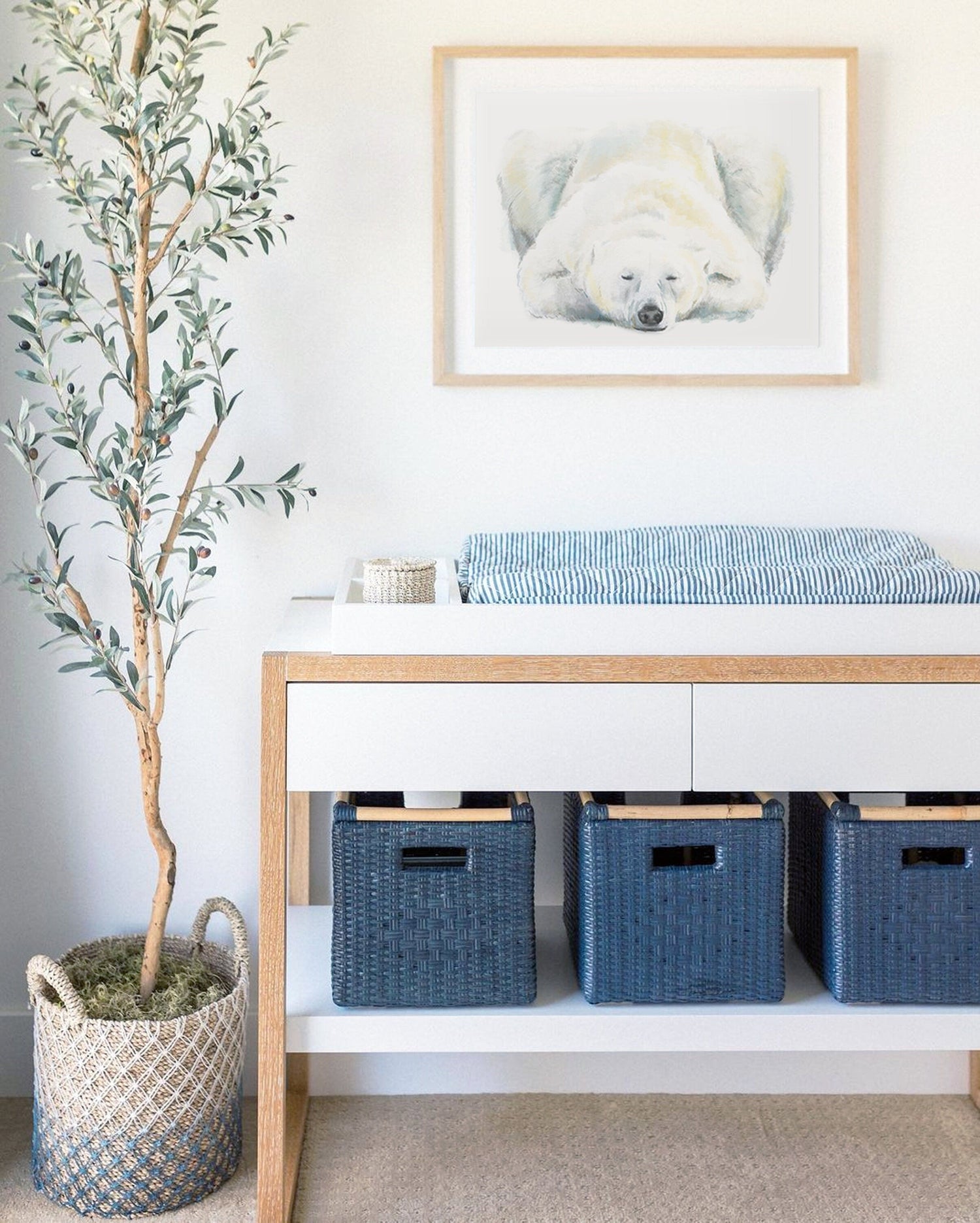 Polar Bear Sweet Dreams Minimalist Art Print