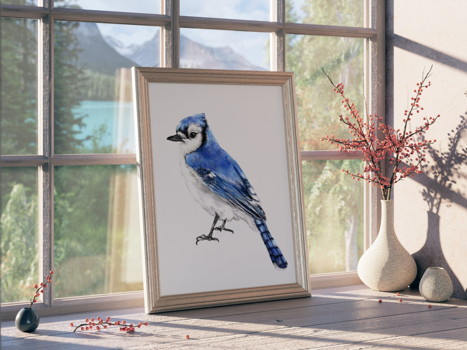 Blue Jay Bird Art Print