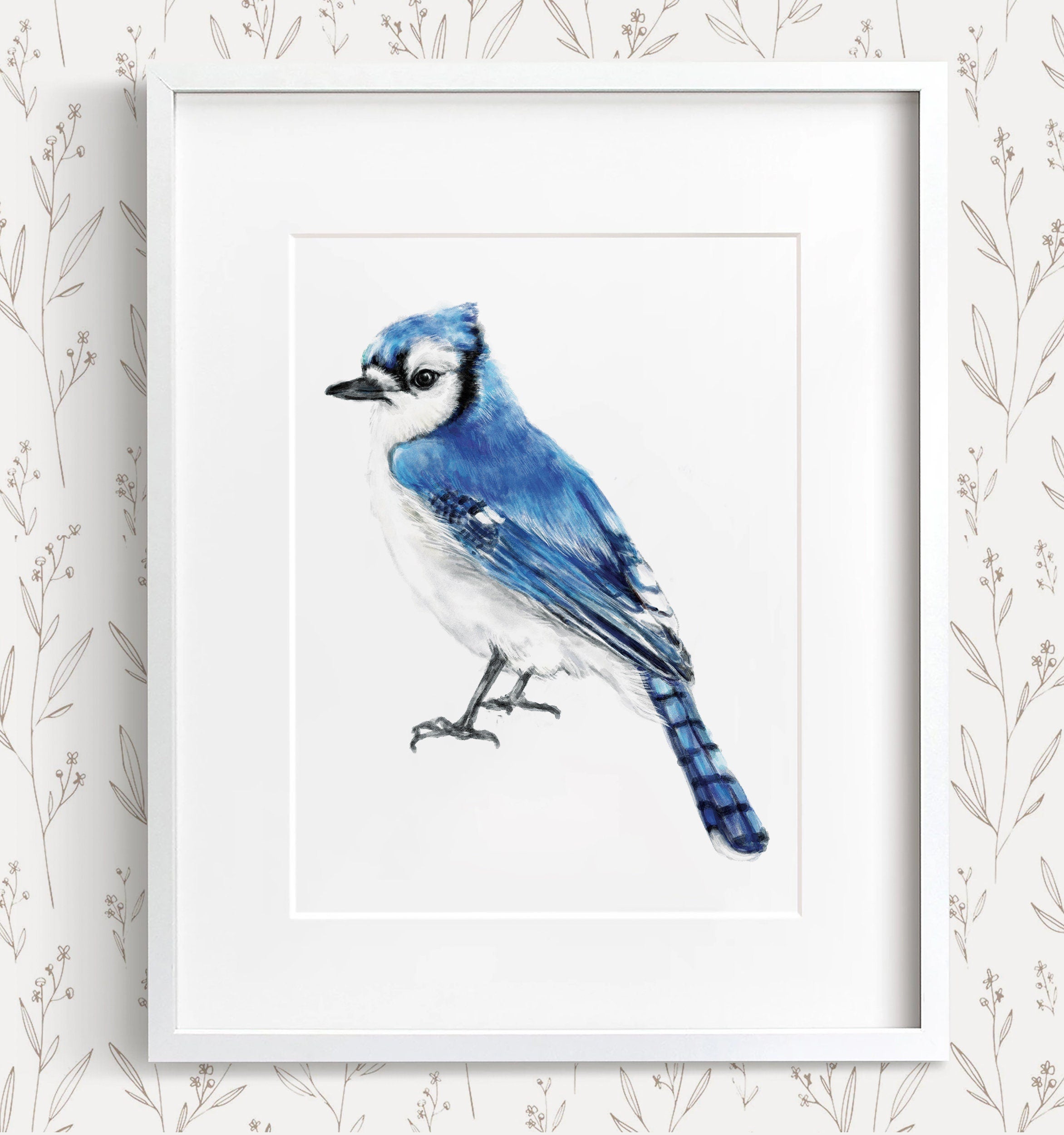 Blue Jay Bird Art Print