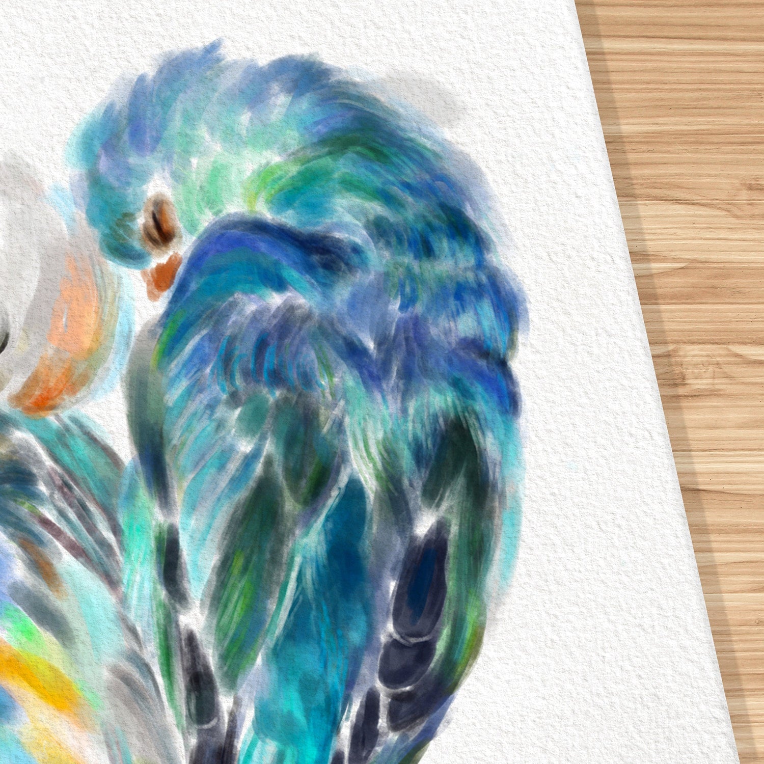 Personalized Unique Wedding Gift: Lovebird Painting for Couples