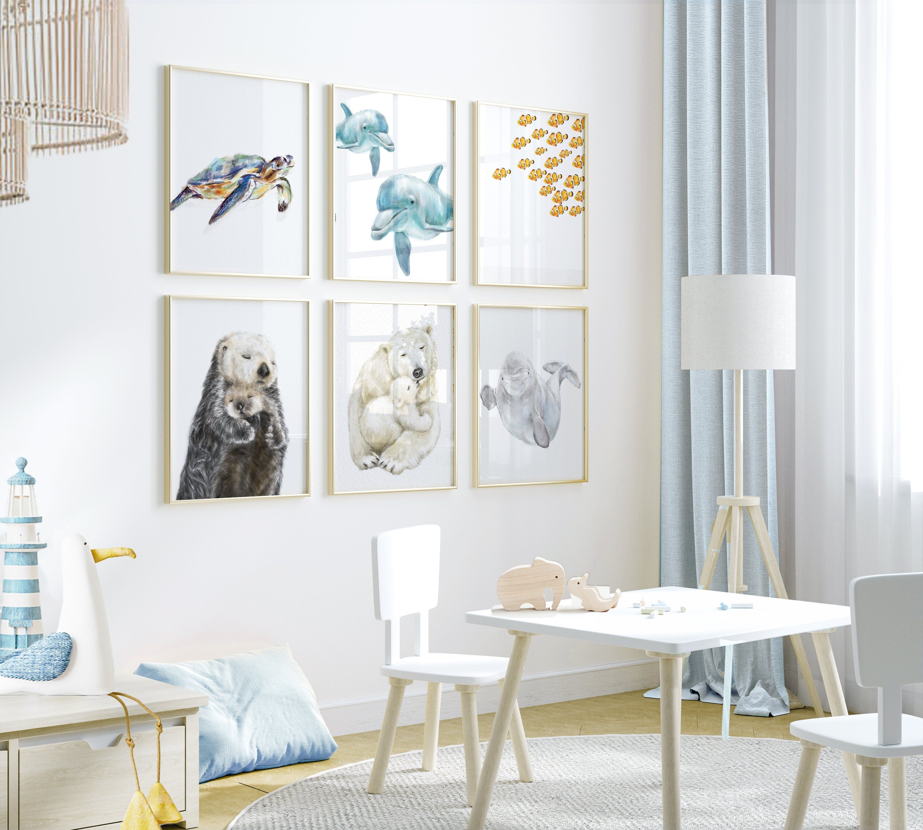 Polar Bear Baby and Mother Art Print