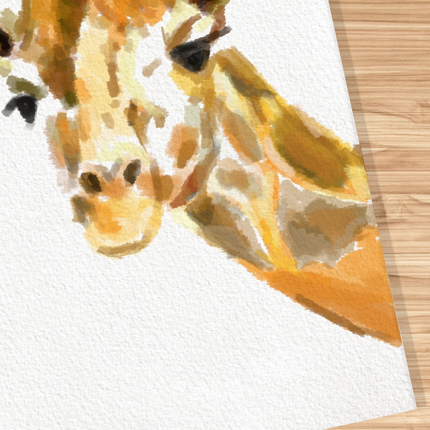 Giraffe Art Print- Safari Wall Decor