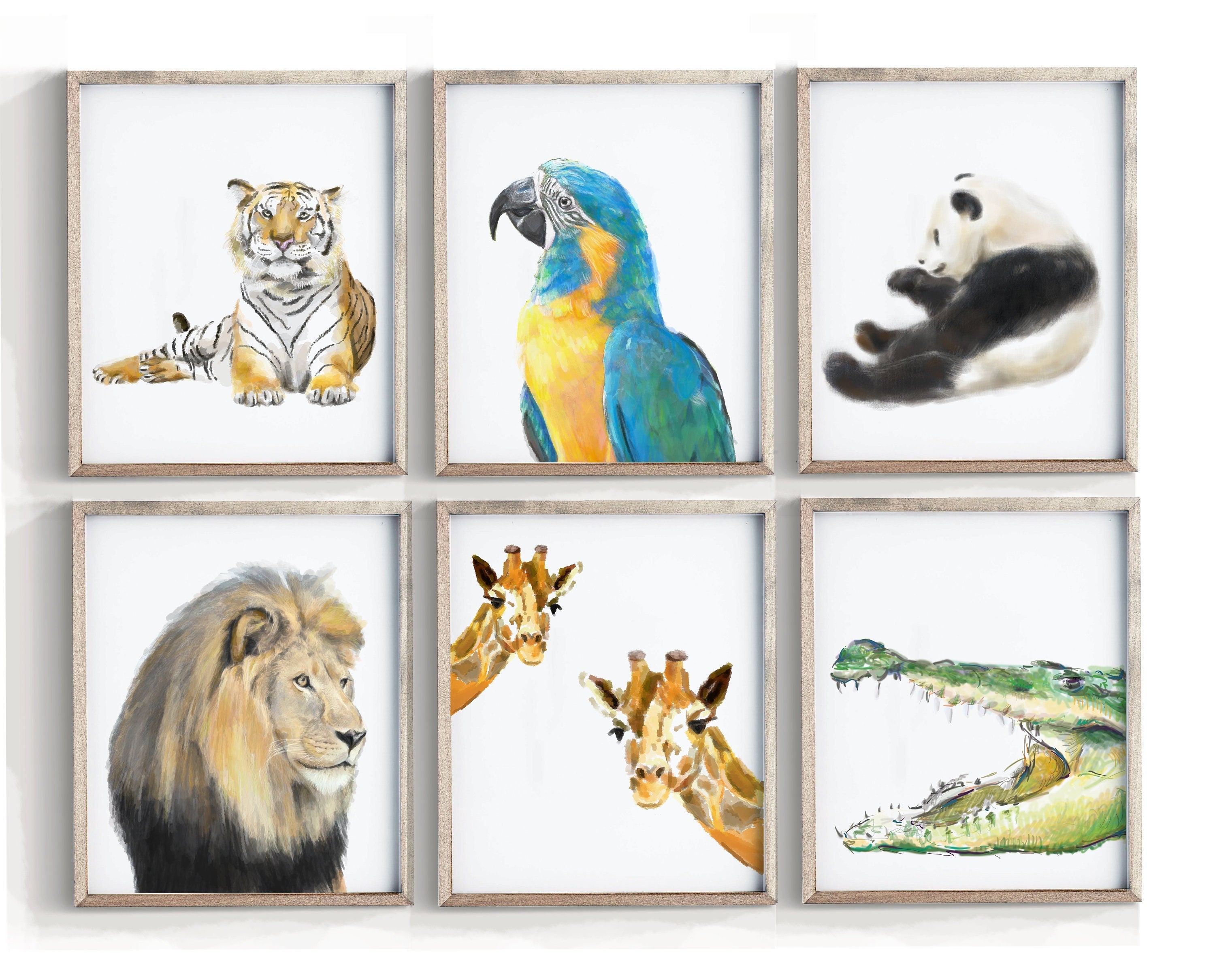 Giraffe Art Print- Safari Wall Decor