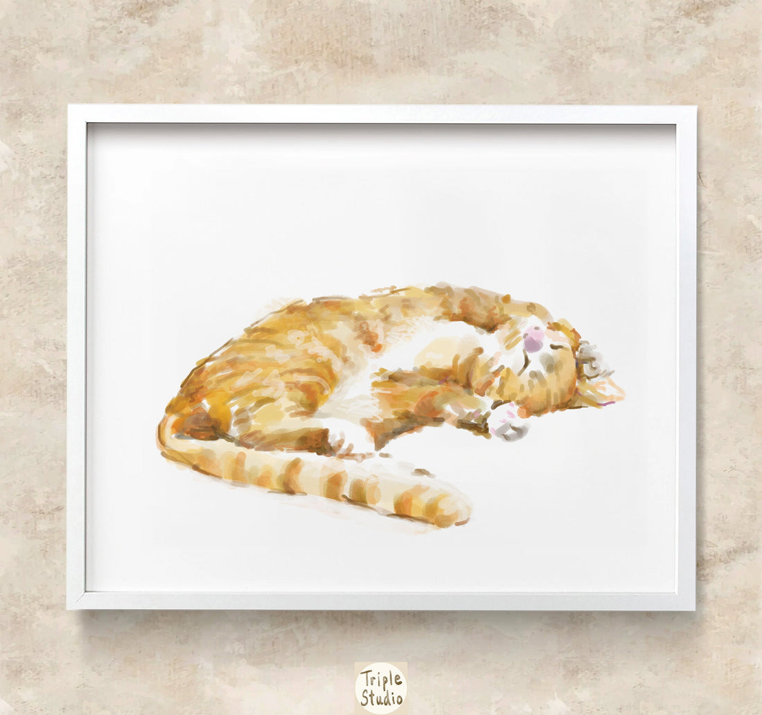 Orange Tabby Cat Wall Art