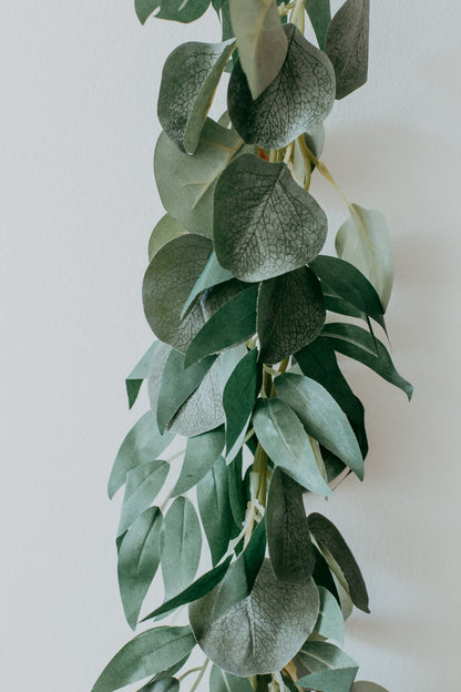 Eucalyptus + Deep Green Willow Garland (artificial)