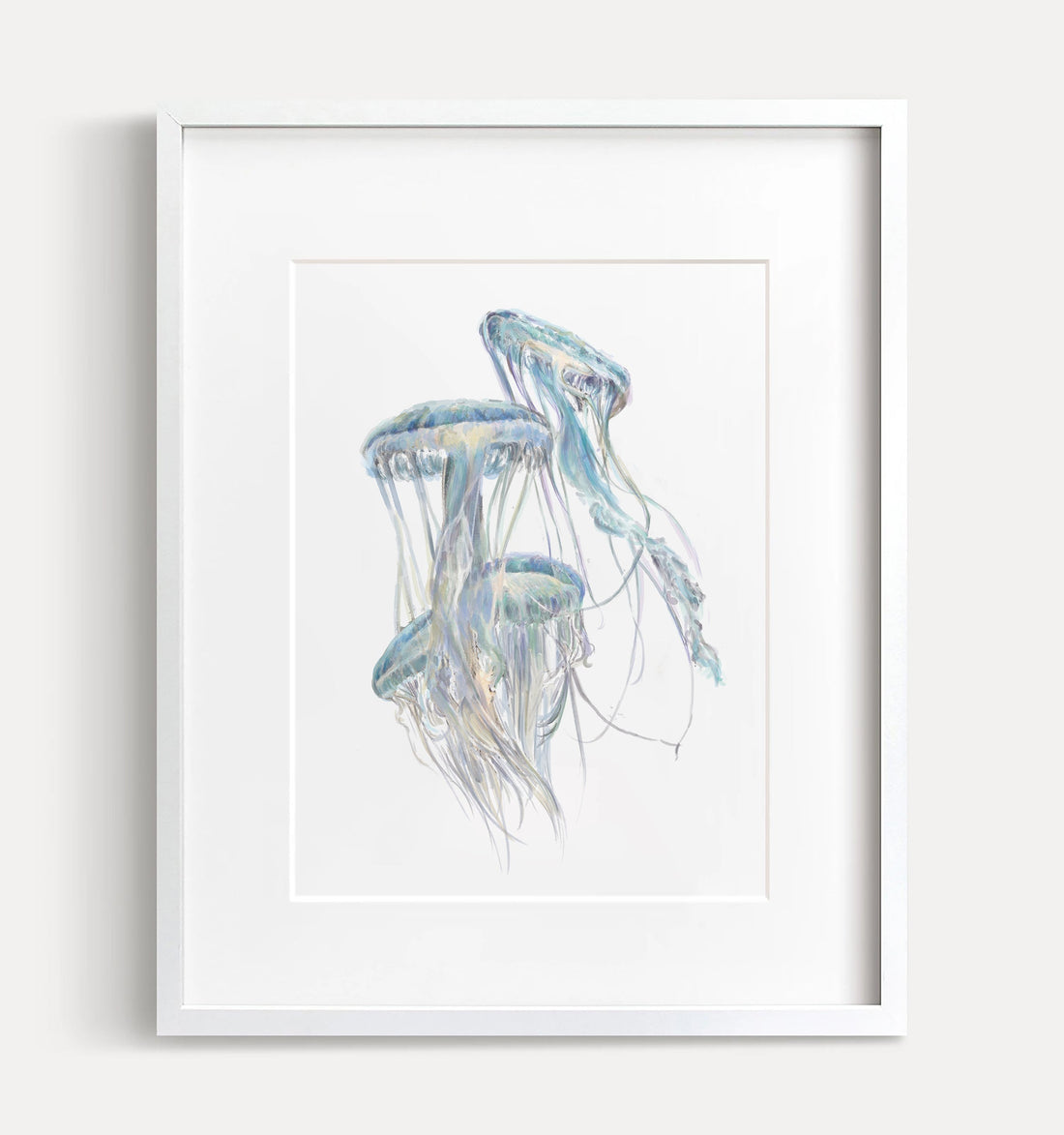 Jellyfish Wall Art | Modern Ocean Watercolor Painting