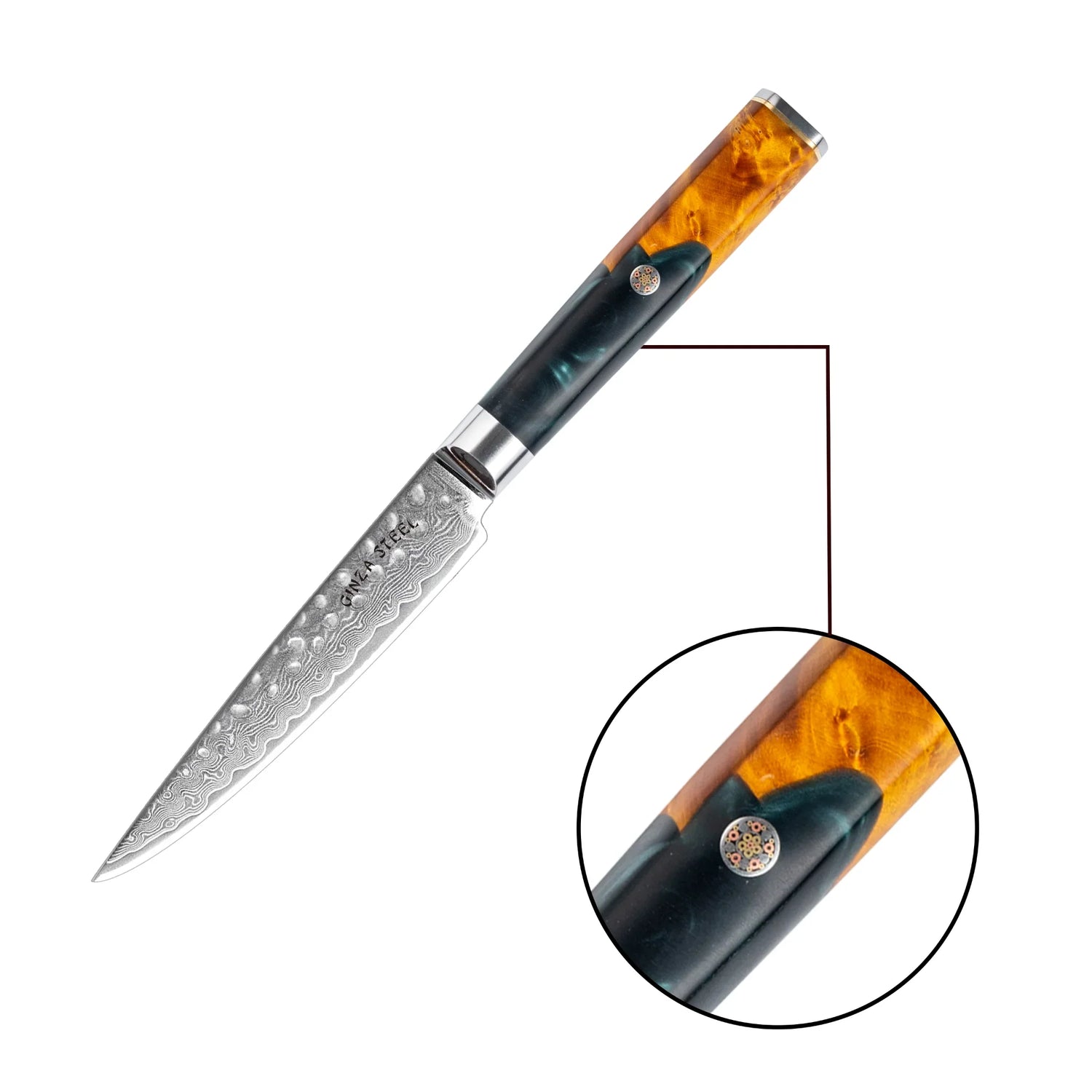 Kaze Katana 6″ Utility Knife | Damascus Steel by Ginza Steel