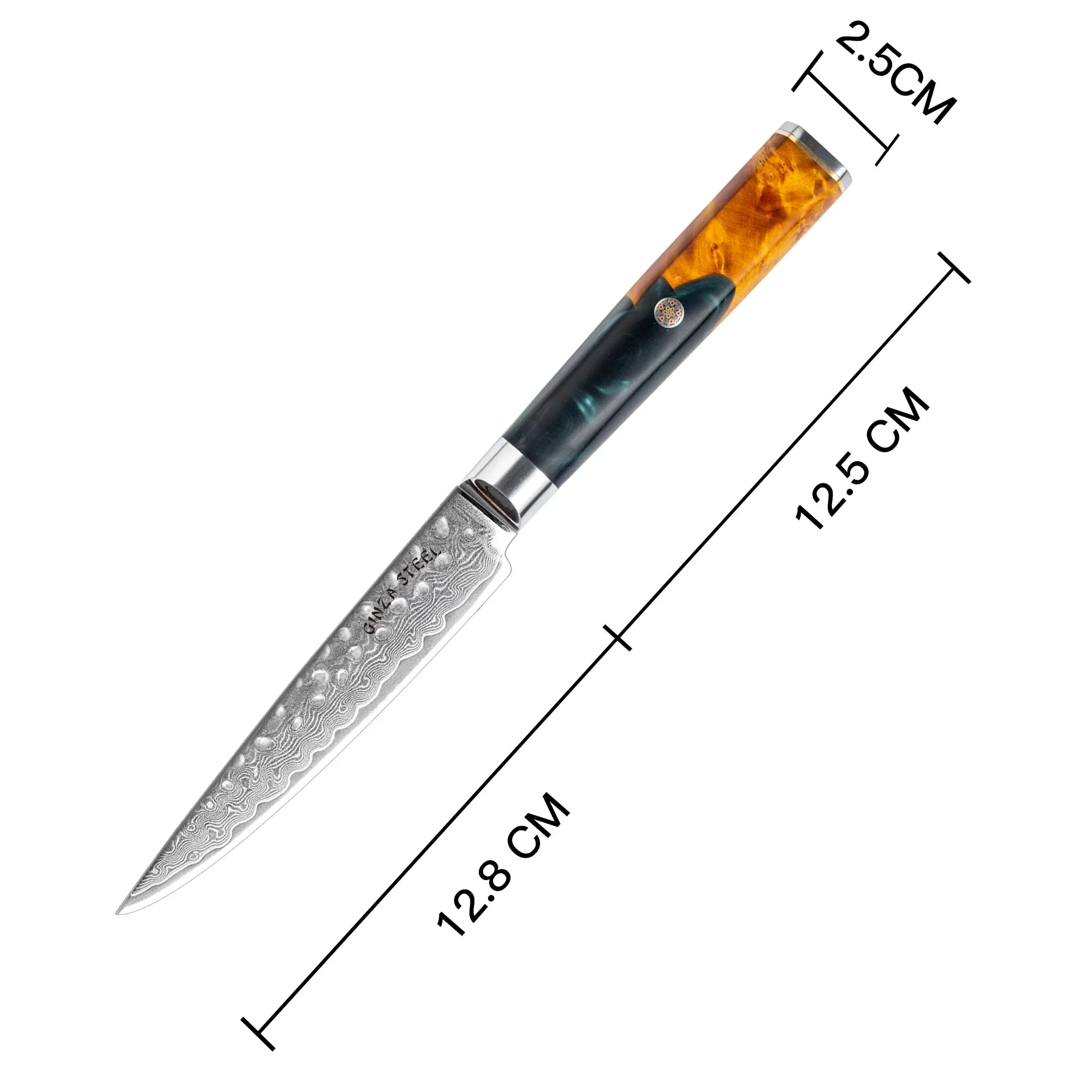 Kaze Katana 6″ Utility Knife | Damascus Steel by Ginza Steel