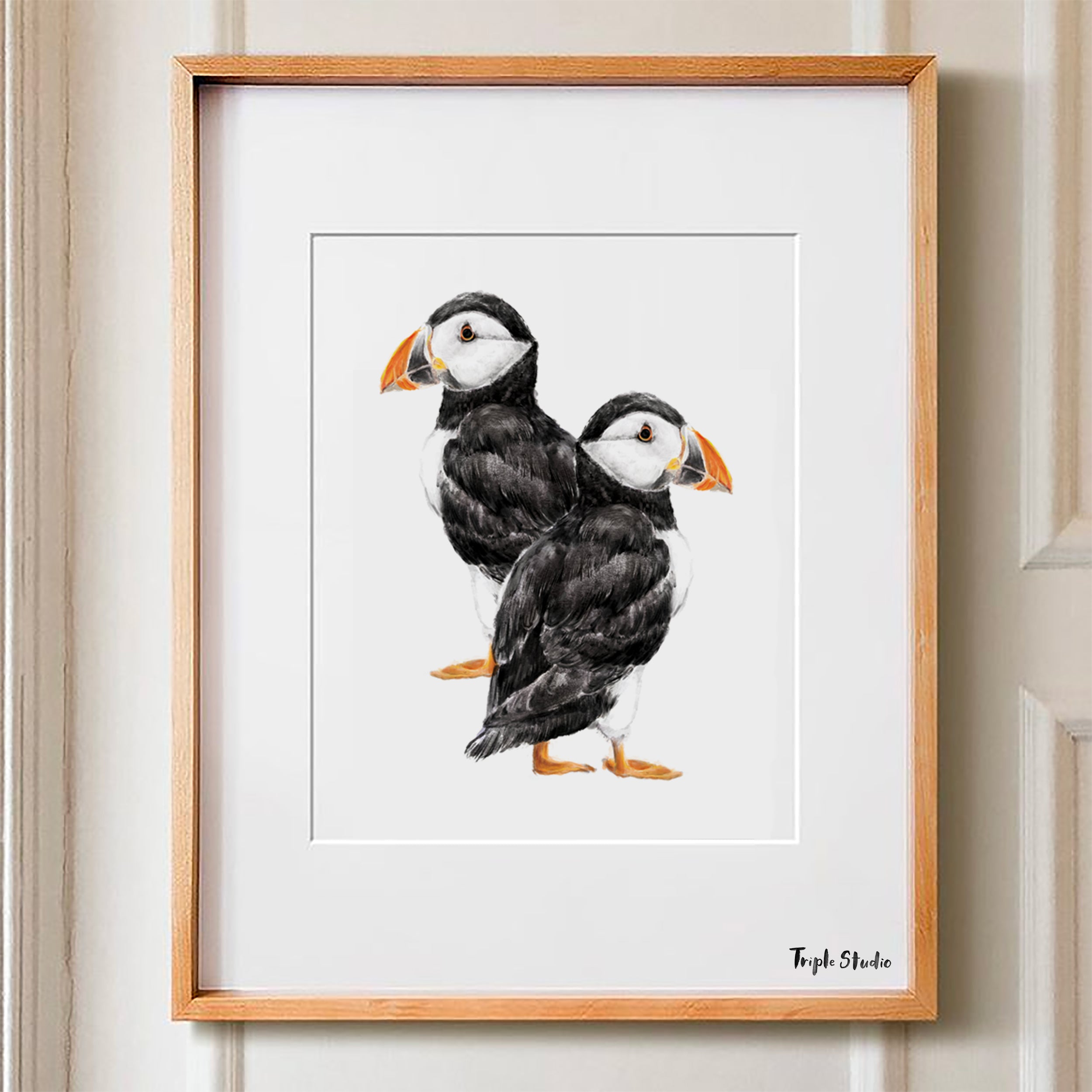 Puffin Watercolor Painting