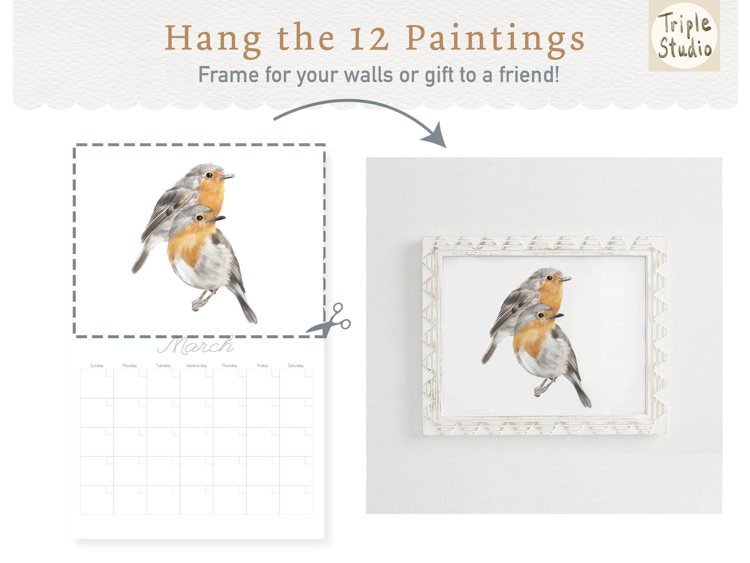 DATELESS Extra Large Wall Calendar with Magnetic Poster Hanger - Dear Love