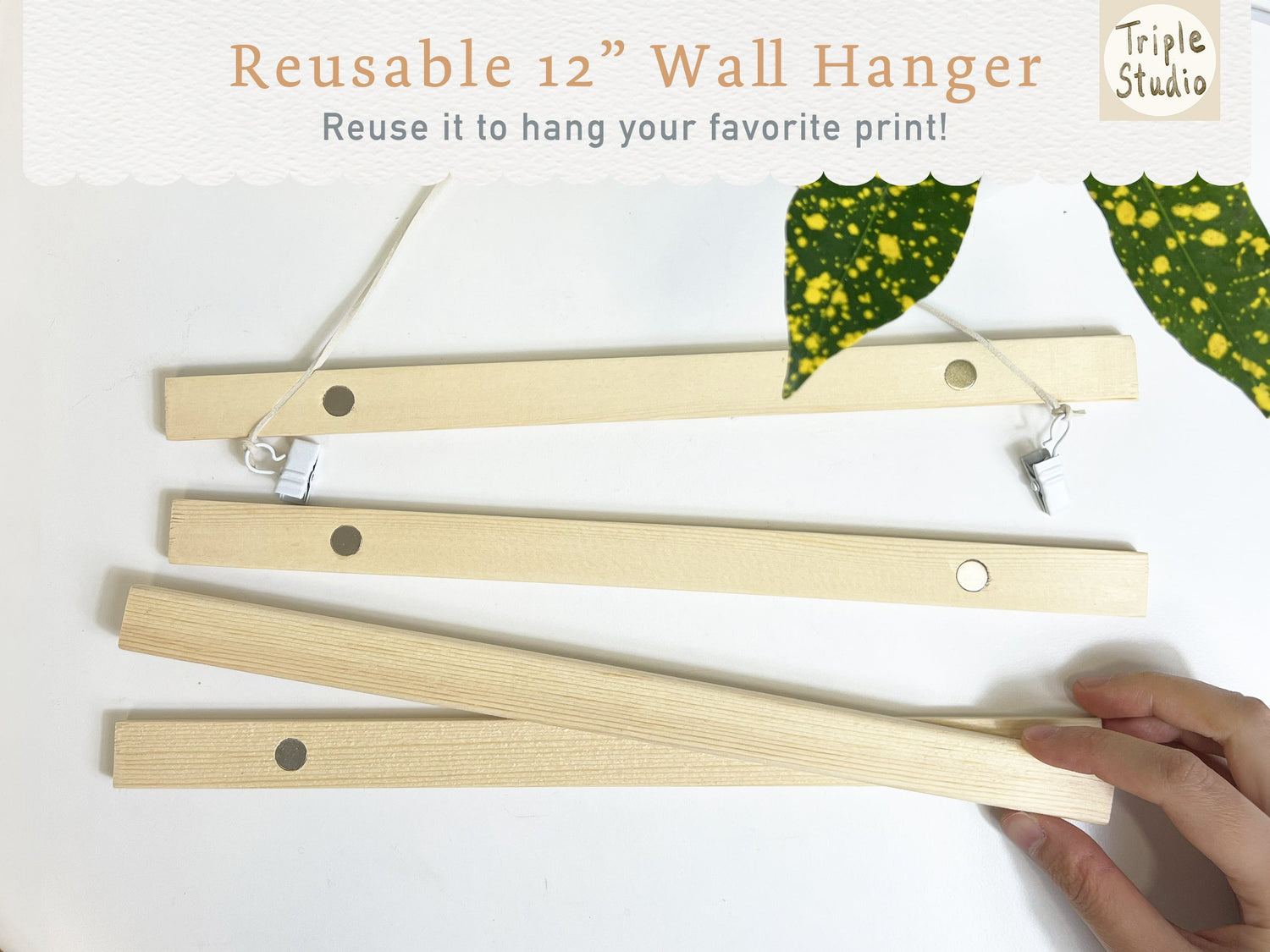 Large Cat Wall Planner with Watercolor Art, Magnetic Poster Hanger Included