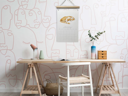 Large Cat Wall Planner with Watercolor Art, Magnetic Poster Hanger Included